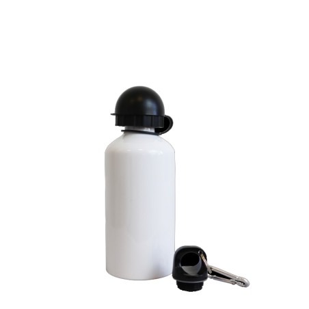 Gourde Aluminium blanche ou Argent 500ml - bouchon rond